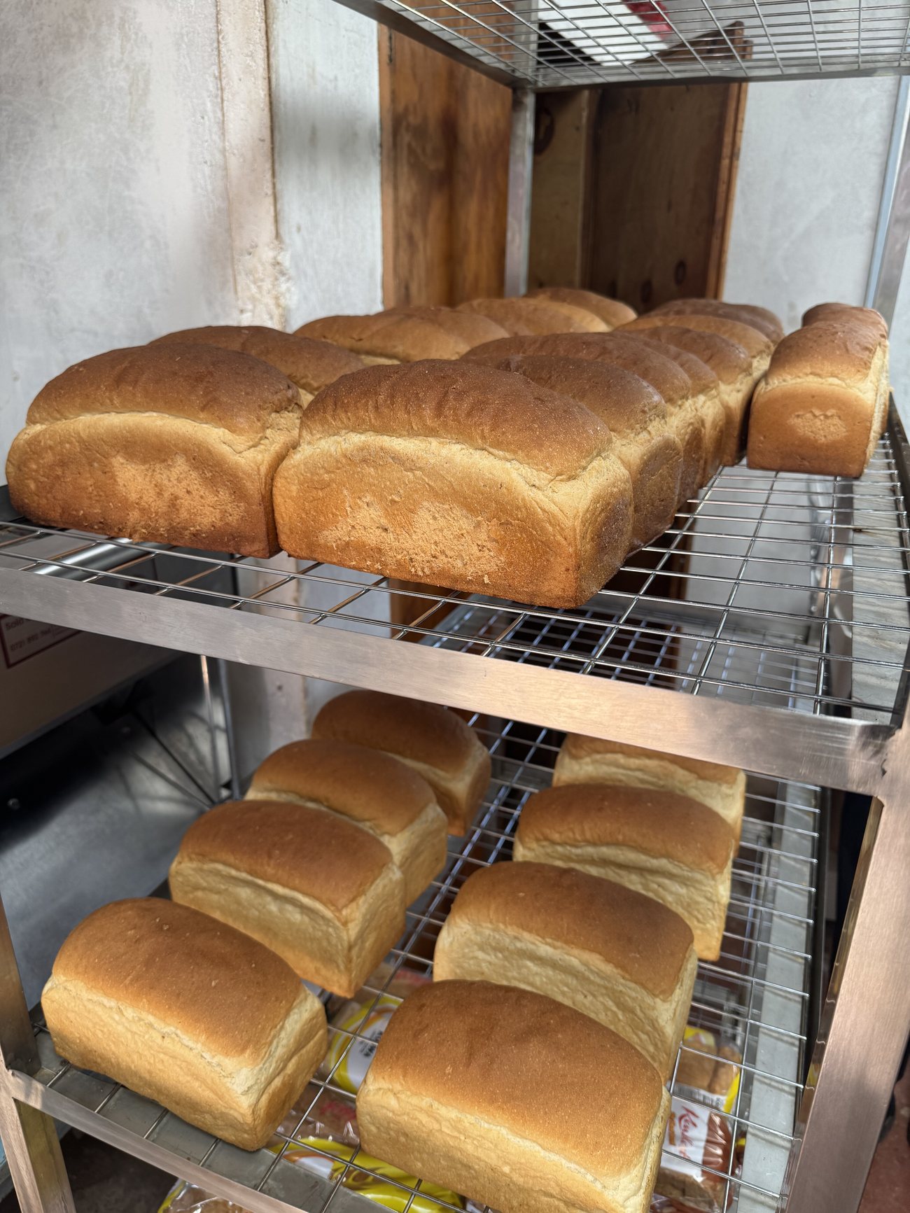 Fresh loaves of bread from the centre's on-site bakery